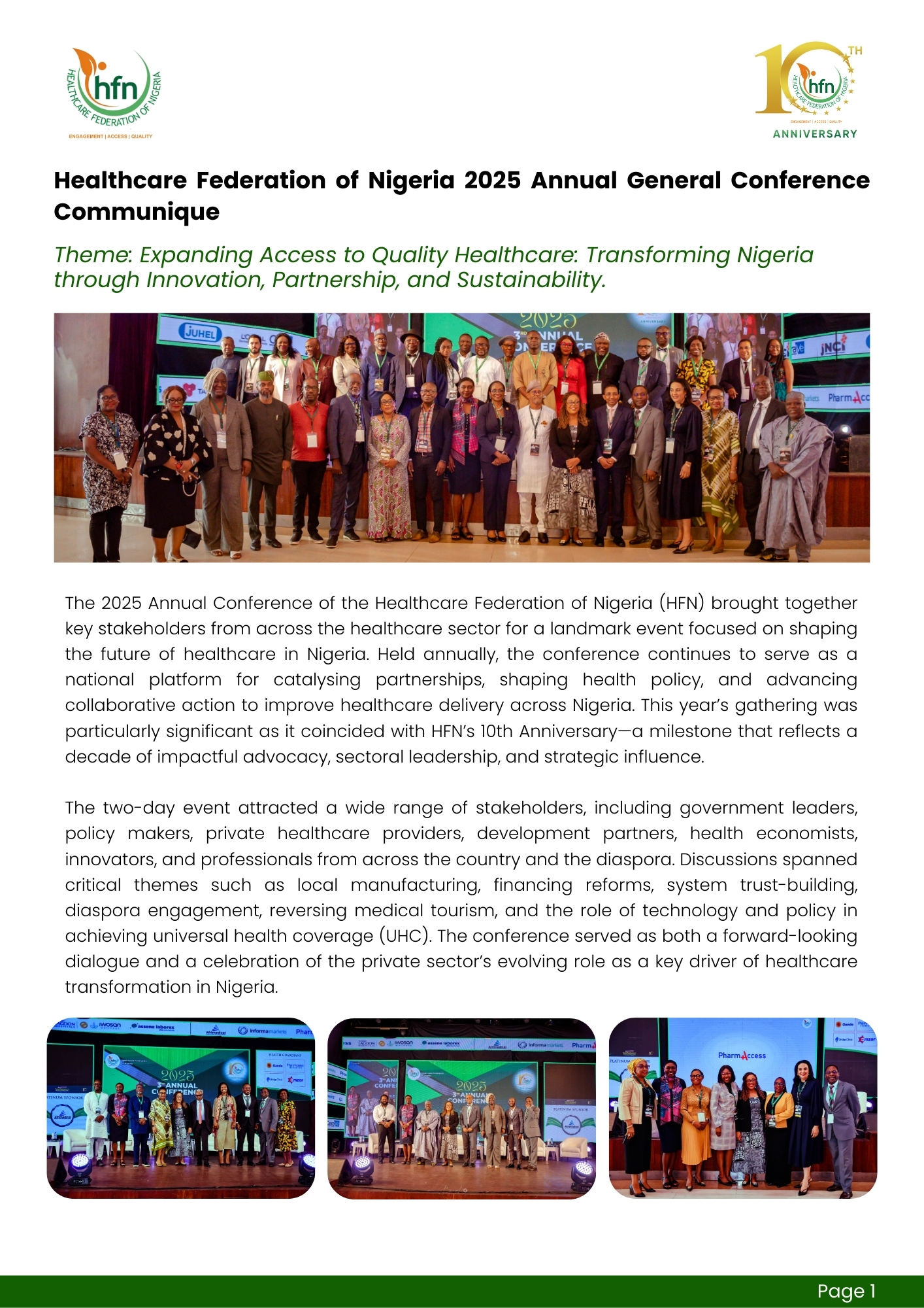 2025 Annual Conference Communique